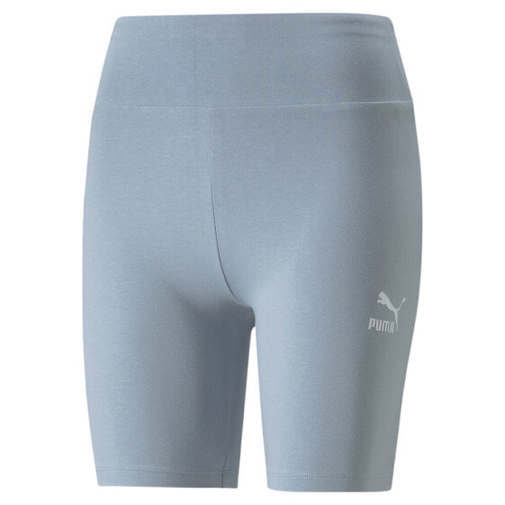 Puma Classics 7" Biking Shorts Womens Blue Casual Athletic Bottoms 53187279