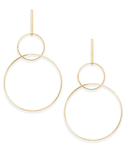 Gold-Tone Interlocking Hoop Statement Earrings, Created for Macy's