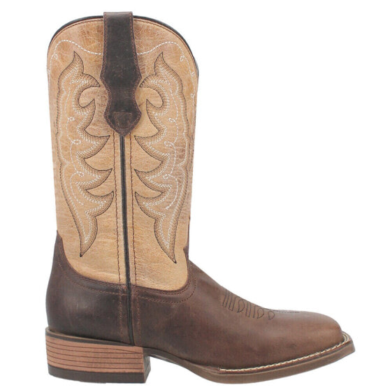 Laredo Delaney Embroidery Square Toe Cowboy Womens Beige, Brown Casual Boots 59