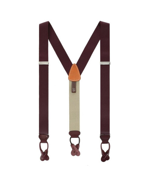 Men's Hudson Solid Button End Suspenders