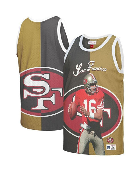 Men's Joe Montana Black, Gold San Francisco 49ers Retired Player Graphic Tank Top