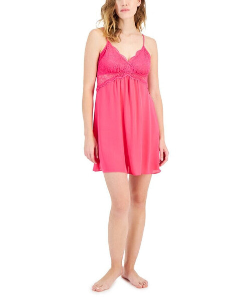 Lace & Chiffon Nightgown Lingerie, Created for Macy's