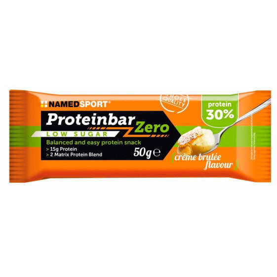 NAMED SPORT Protein Zero Low Sugar 50g Crème Brulée Energy Bar