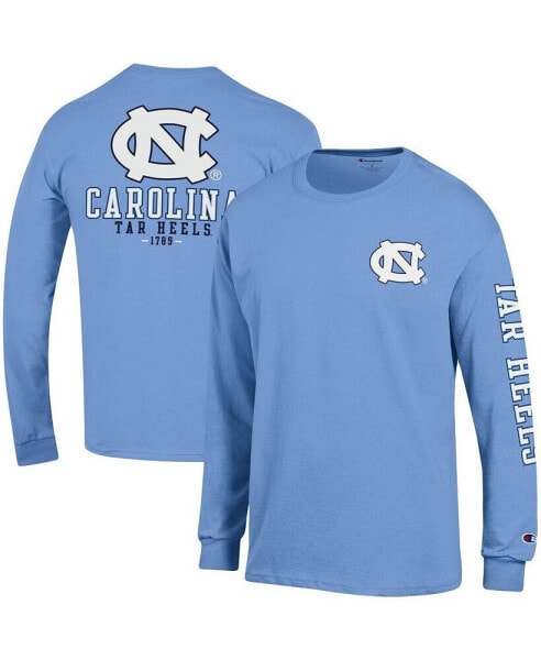 Men's Carolina Blue North Carolina Tar Heels Team Stack Long Sleeve T-shirt