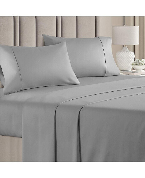 4 Piece 100% Cotton 400 Thread Count Sheet Set - King