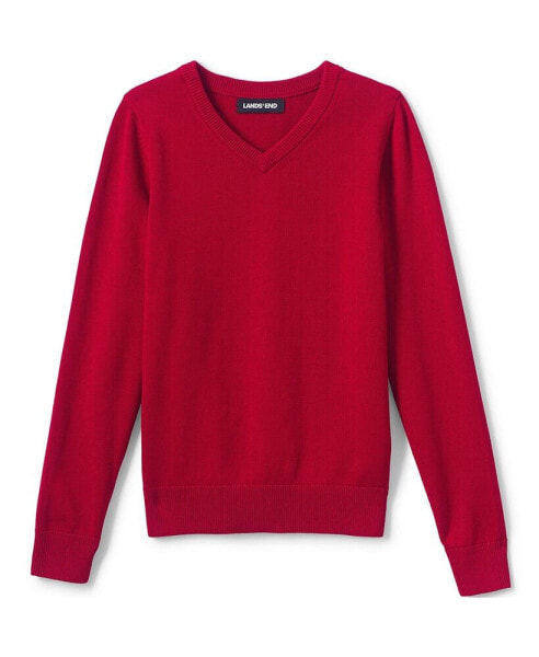 Boys School Uniform Cotton Modal Fine Gauge V-neck Sweater