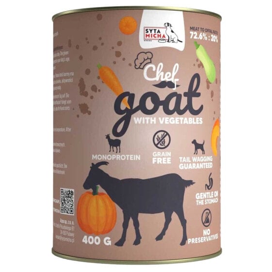 SYTA MICHA Chef Goat with vegetables 400g wet food for dog