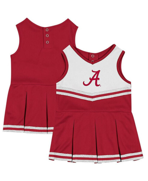 Girls Infant Crimson Alabama Crimson Tide Time For Recess Cheer Dress