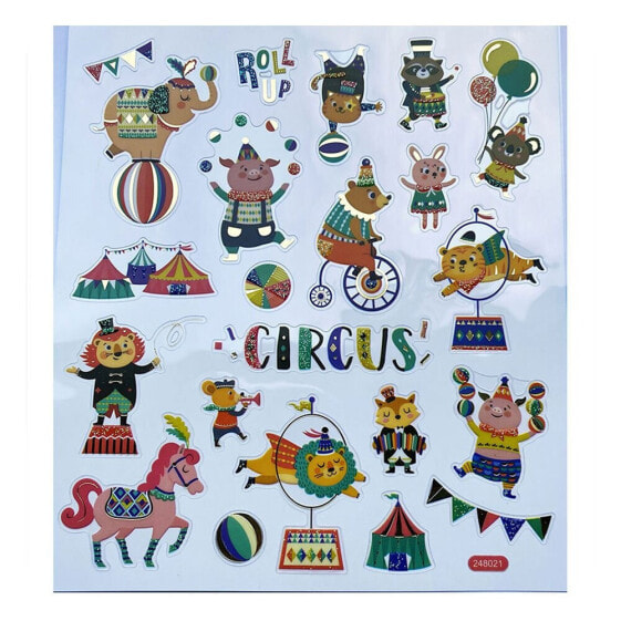 GLOBAL GIFT Classy Circus Animal Glitter Stickers