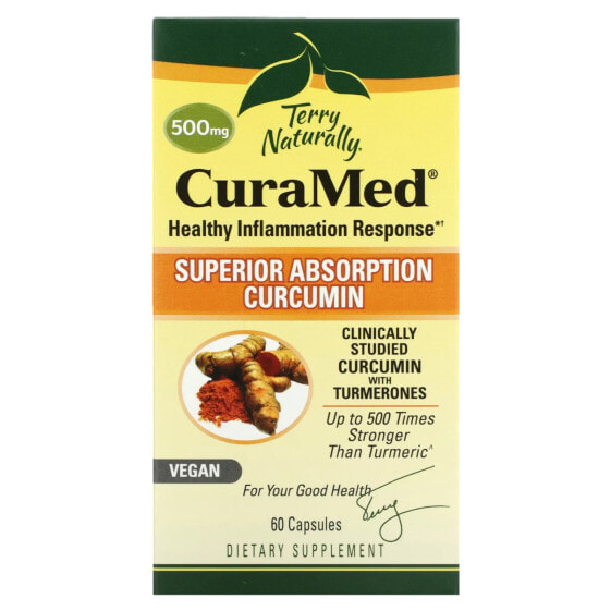 Витамины и БАДы Травяной препарат куркумы CuraMed 500 мг, 60 капсул