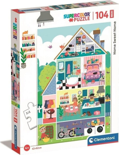 Clementoni CLE puzzle 104 maxi SuperKolor HomeSweetHome 23775