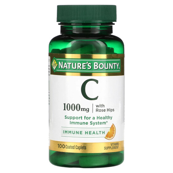 Витамин C с шиповником, 1,000 мг, 100 покрытых таблеток Nature's Bounty