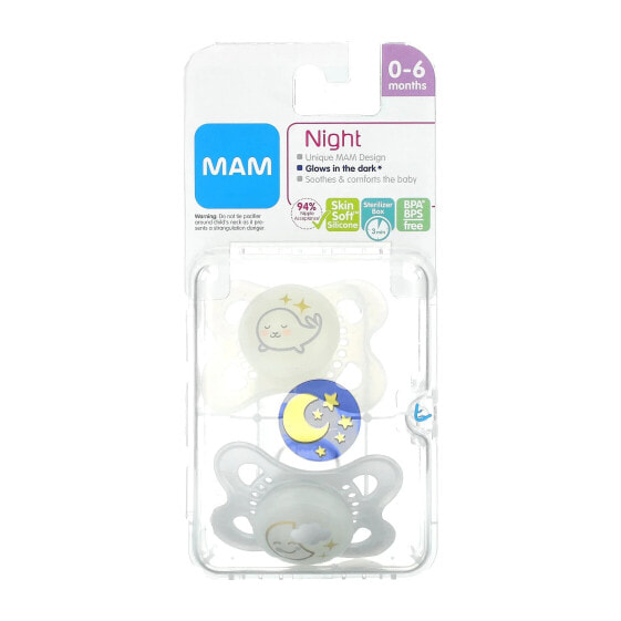 Original Night, Pacifier, 0-6 Months, 2 Count