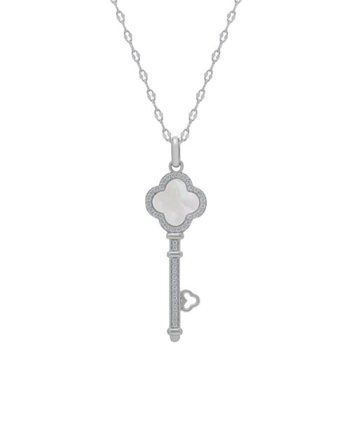 Macy's mother of Pearl Clover Key Pendant