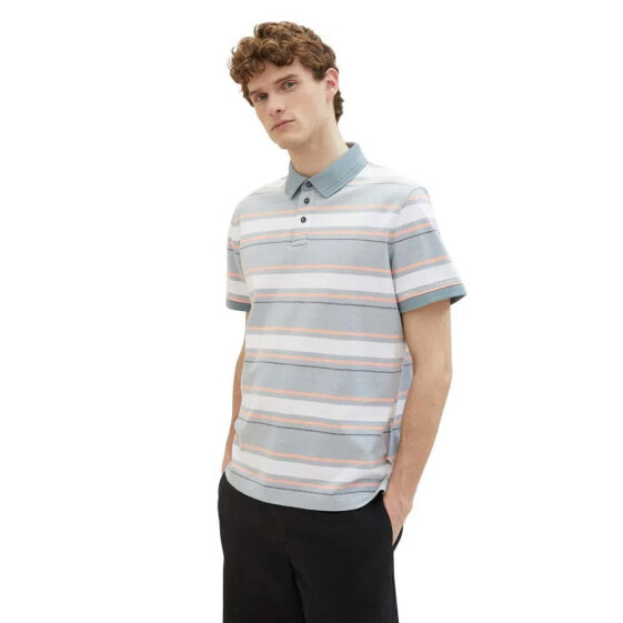 TOM TAILOR Striped short sleeve polo