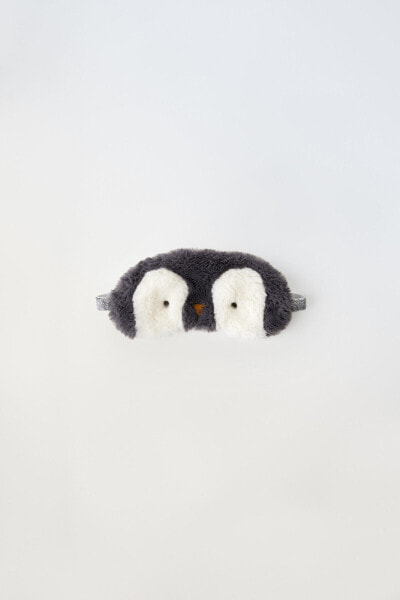 Faux fur penguin eye mask