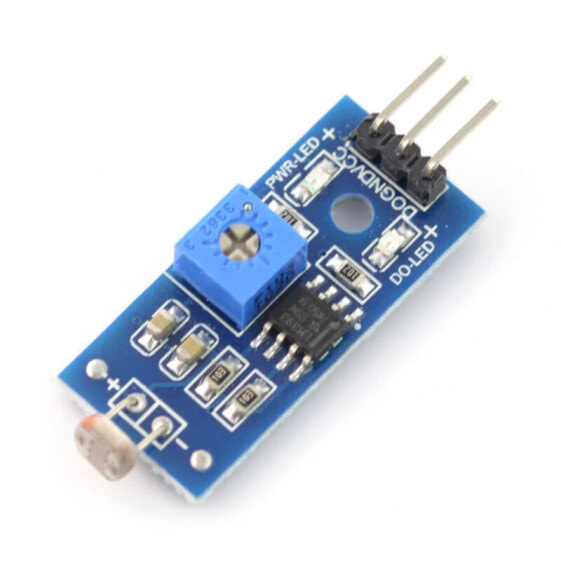 Digital light sensor with regulation - photoresistor + potentiometer