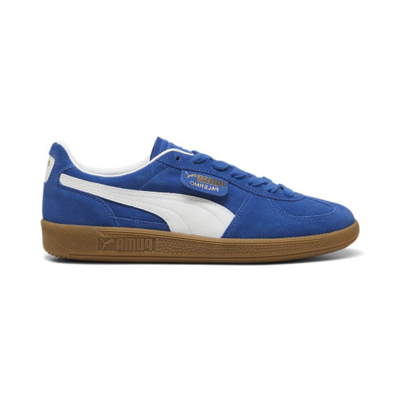 Puma Palermo 39646307 Mens Blue Suede Lace Up Lifestyle Sneakers Shoes