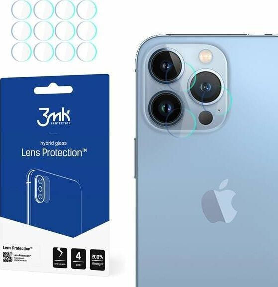 3MK Szkło hybrydowe na obiektyw aparatu 3MK Lens Protection Apple iPhone 13 Pro [4 PACK]