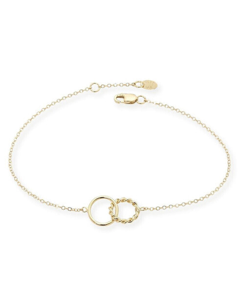 Interlocking Adjustable Bracelet Set in 14k Yellow Gold