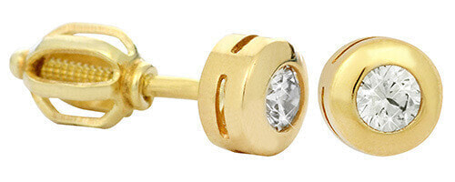 Earrings made of yellow gold with quartz 236 001 00635