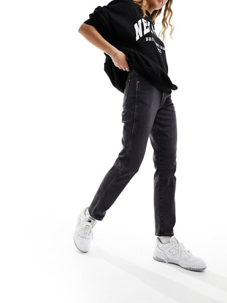 Wrangler Walker slim fit jeans in washed black with cropped leg