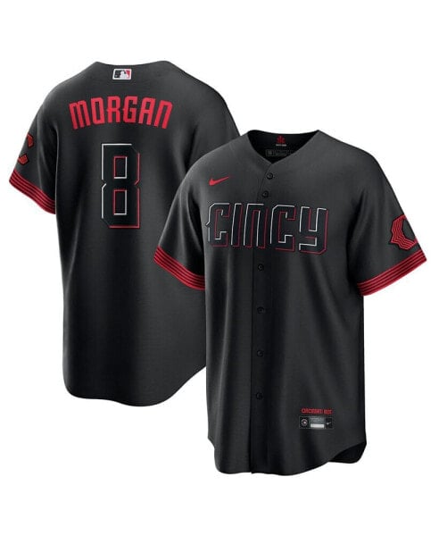 Men's Black Cincinnati Reds Joe Morgan 2023 City Connect Replica Player Jersey