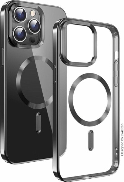 Swissten Clear Jelly Magstick Metallic for iPhone 14 Pro Black