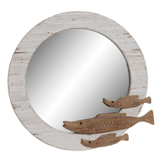 Настенное зеркало DKD Home Decor 41,5 x 4 x 40 cm Стеклянный Натуральный Белый Спирали