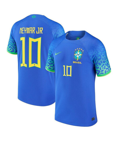 Men's Neymar Jr. Blue Brazil National Team 2022/23 Away Breathe Stadium Replica Player Jersey