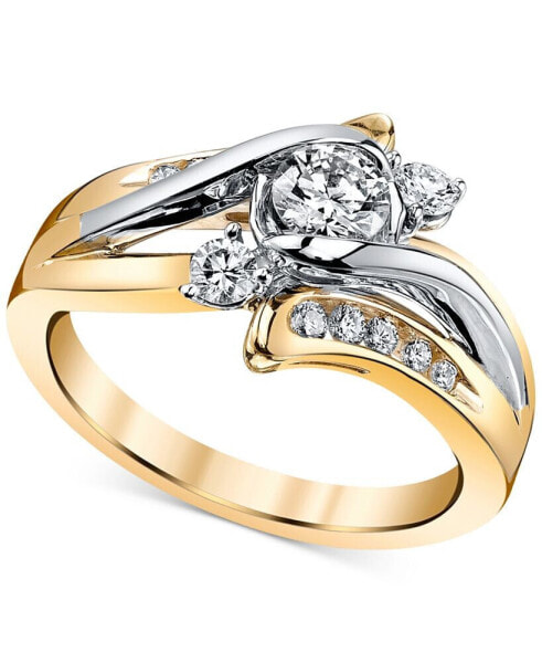 Diamond Engagement Ring (5/8 ct. t.w.) in 14k Gold and White Gold