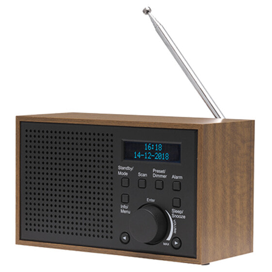 Inter Sales Denver DAB-46DARK GREY - Internet - Analog & digital - DAB+,FM - 2 W - LCD - Black - Brown