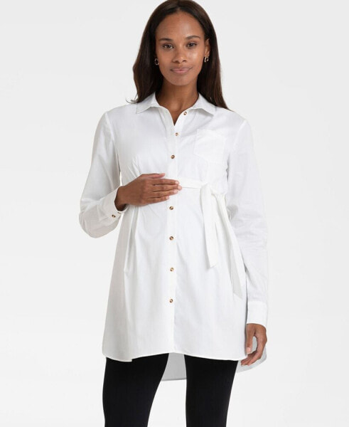 Women's Cotton Belted Maternity Tunic