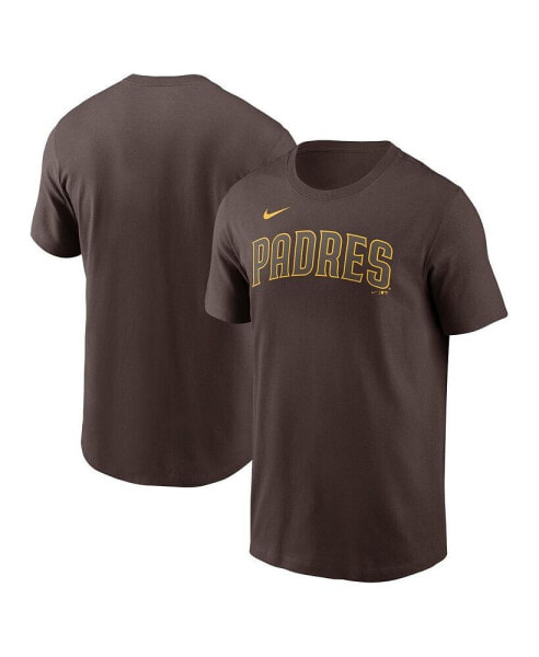 Men's Brown San Diego Padres Fuse Wordmark T-shirt