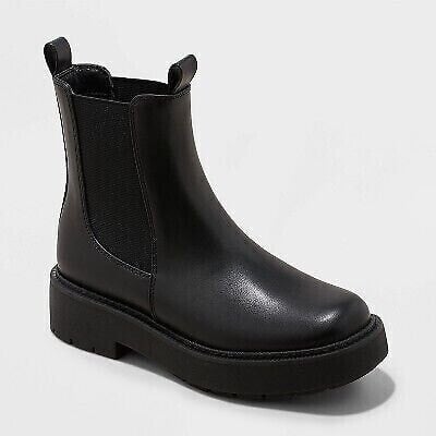 Women's Demi Chelsea Boots - A New Day Black 7.5