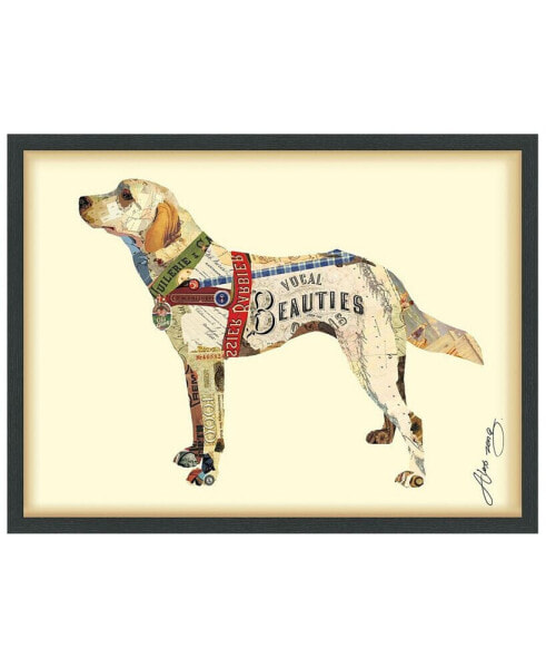 'Yellow Lab' Dimensional Collage Wall Art - 25'' x 33''