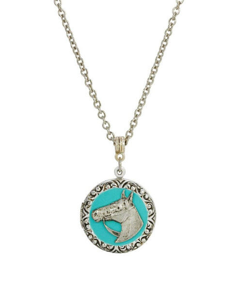 Enamel Horse Necklace