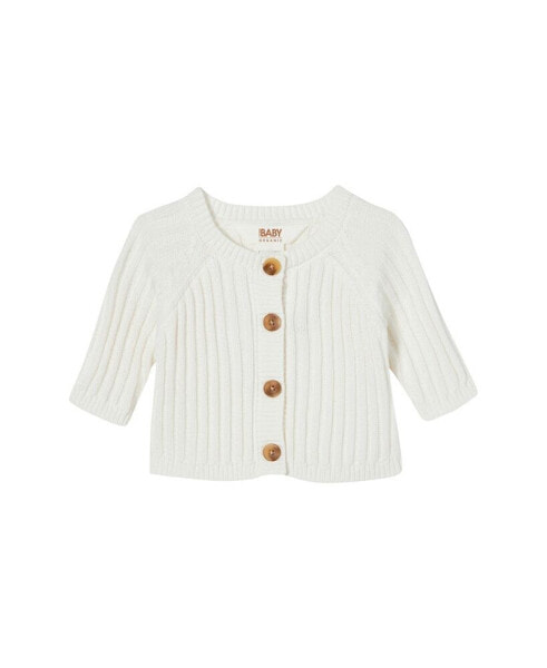 Baby Boys and Baby Girls Newborn Rib Knit Cardigan