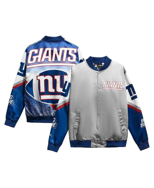 Куртка с капюшоном для мужчин Chalk Line New York Giants Серебристая Сатиновая無しさん
