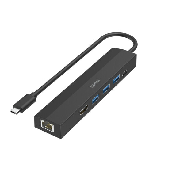 Hama USB-C-Hub Multiport 6 Ports 3x USB-A USB-C HDMI LAN/Ethernet - Digital - Digital/Display/Video