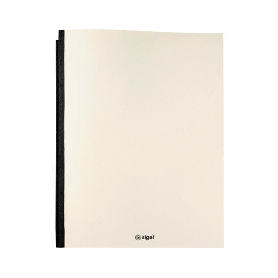 Sigel CF304 - Conventional file folder - A4 - Cardboard - Beige - Black - Matt - Portrait