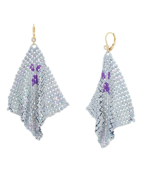 White Ghost Chainmail Chandelier Earrings