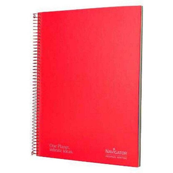 NAVIGATOR Spiral notebook A4 micro lined cover 120h 80gr horizontal 5 bands 4 holes