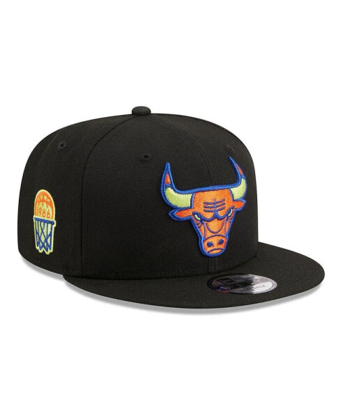 Men's Black Chicago Bulls Neon Pop 9FIFTY Snapback Hat