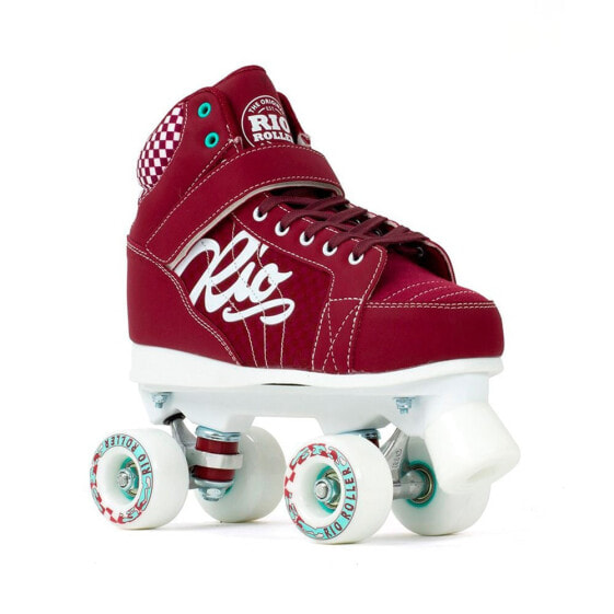 Роликовые коньки Rio Roller Mayhem II Slime Chequered Quad Skates