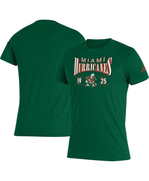 Men's Green Miami Hurricanes Along The Shadow Tri-Blend T-shirt