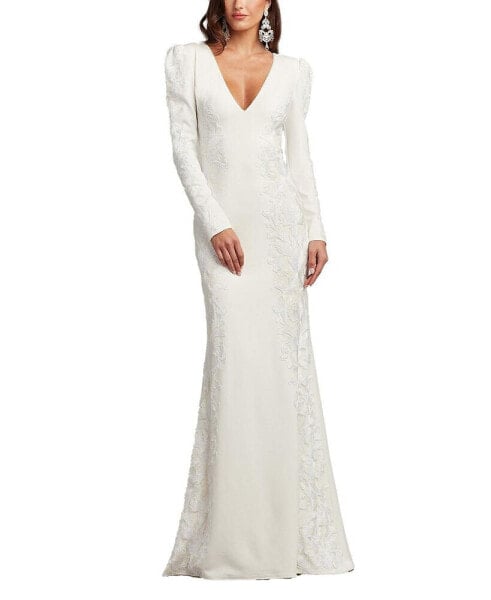 Women's Irelina Puff Sleeve Embroidered Gown