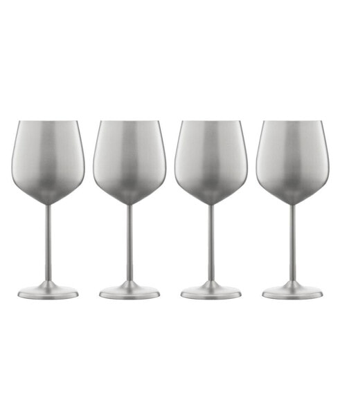 18 Oz Stainless Steel White Wine Glasses, Set of 4