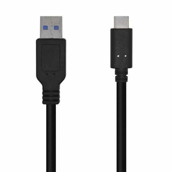 Кабель USB A — USB-C Aisens A107-0449 50 cm Чёрный