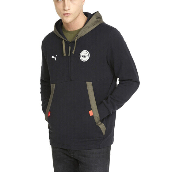 Худи мужское Puma PL Statement Quarter Zip Pullover Hoodie 53 черное